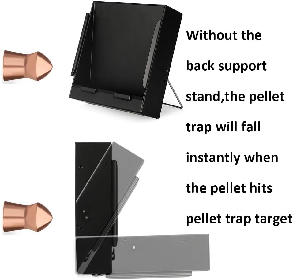 GearOZ Pellet Trap, BB Trap Target with Heavy Steel Metal and Wall-mounted Design, 10 Pcs Target Papers Included : Sports & Outdoors