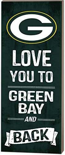 KH Sports Fan 7" x 18" Green Bay Packers Love You To NFL Logo Plaque