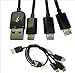 Duttek USB to Micro USB Splitter Cable, 3 in 1 USB 2.0 A Male to Three Micro USB Male 1 to 3 Sync Charging Cable Adapter Cord (25CM/10 Inch)