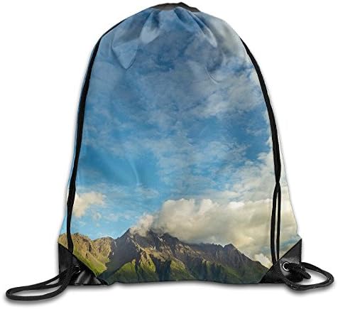 Sexy Lovely Handsome Majestic Mountains Gym Drawstring Bags School Fitness Travel Outdoor Sack 16.5in X 14 In