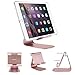 iPad Stand Tablet Holder, Oenbopo Anti-Slip Rotatable Aluminum Tablet Stand Desktop Holder Adjustable Charging Dock for iPad Pro 9.7/12.9 , iPad Air, Samsung Tablet and iPhone Samsung(Rose Gold)