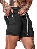 FLYFIREFLY Men's 2-in-1 Workout Running Shorts 7