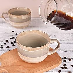 Bosmarlin Large Ceramic Coffee Mug Set of