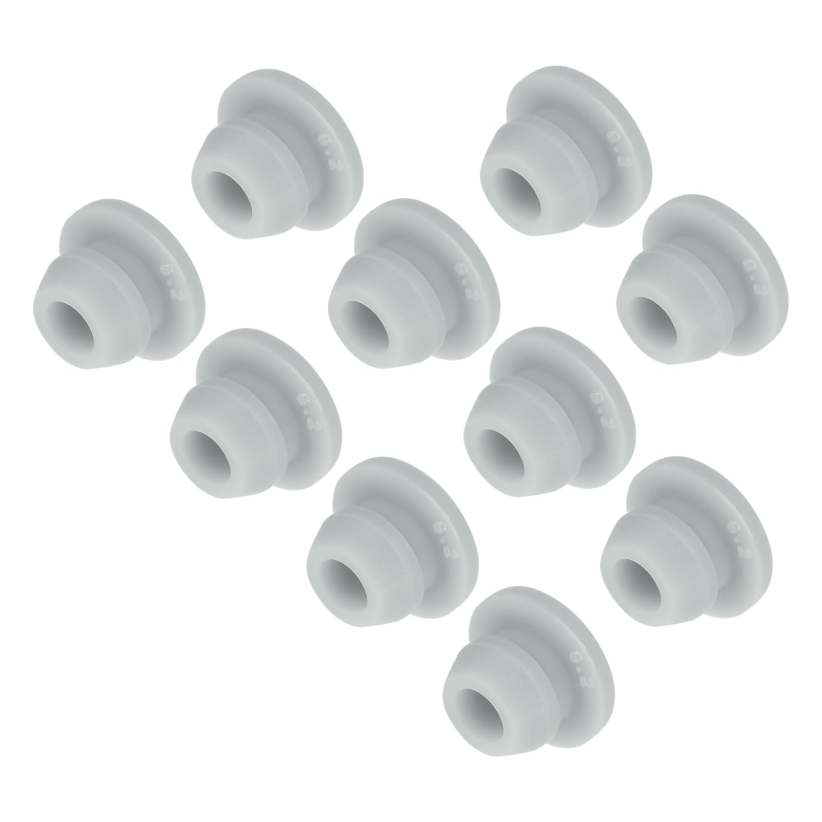 Photo 1 of MECCANIXITY 10pcs Silicone Snap in Locking Hole Plugs,6mm/0.2 Inch Mounting Diameter Narrow Groove Width 2mm Panel Seal Cover Round for Kitchen Bulkheads Waterproof Sealing Plugs Grey