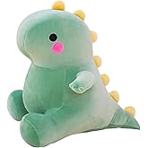 DUANMUL Cute Dinosaur Plush Toys, Fat Dinosaur Stuffed Animals Toys Dolls, Dinosaur Plush Toy Soft Stuffed Animal Dino Plushies Doll Cute Birthday Gifts for Kids Girls Boys (Green,19in)