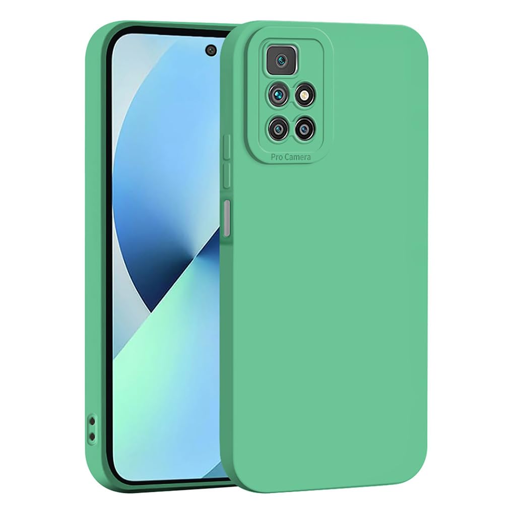 SEAHAI Case for Xiaomi Redmi 10 2022 / Redmi 10 4G, Ultra Thin Premium Soft Silicone Phone Cover with Thickened Camera Protection Design, Shockproof TPU Bumper Fashion Case Cover - Green