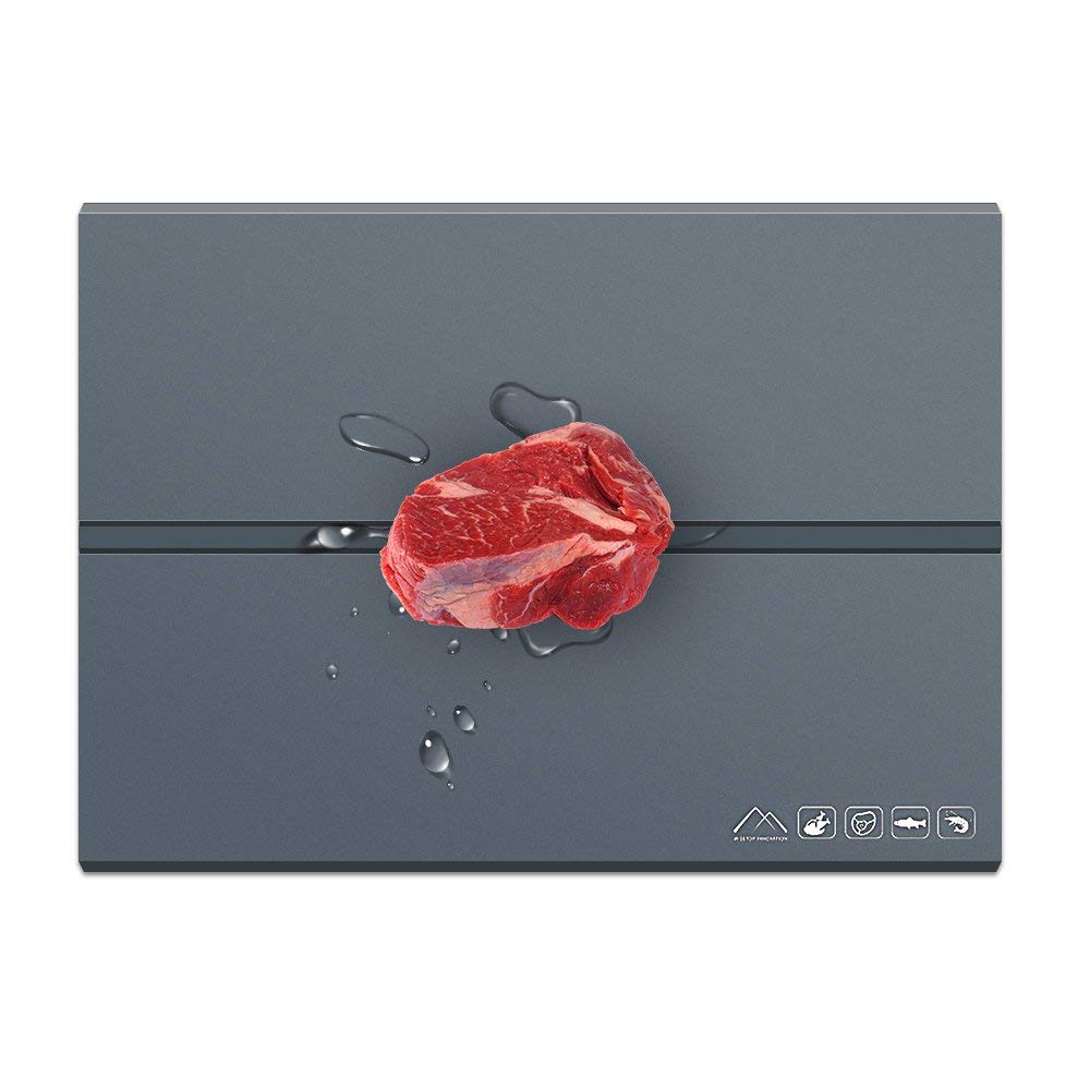 StarPlayer Defrosting Tray Rapid Thaw Plate Made of Premium HDF Aeronautical Aluminum Alloy for Thawing Frozen Meat or Food Faster Naturally