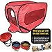 Happy Pet Travel Time Pop Up Pet Kennel Set. Be Prepared Collapsible Pet Condo in Zipper Pouch. Plus Foldable Food Water Bowls, Fleece Blanket, Crate Training E-Book. Dogs, Cats, Bunnies to 20 lbs.