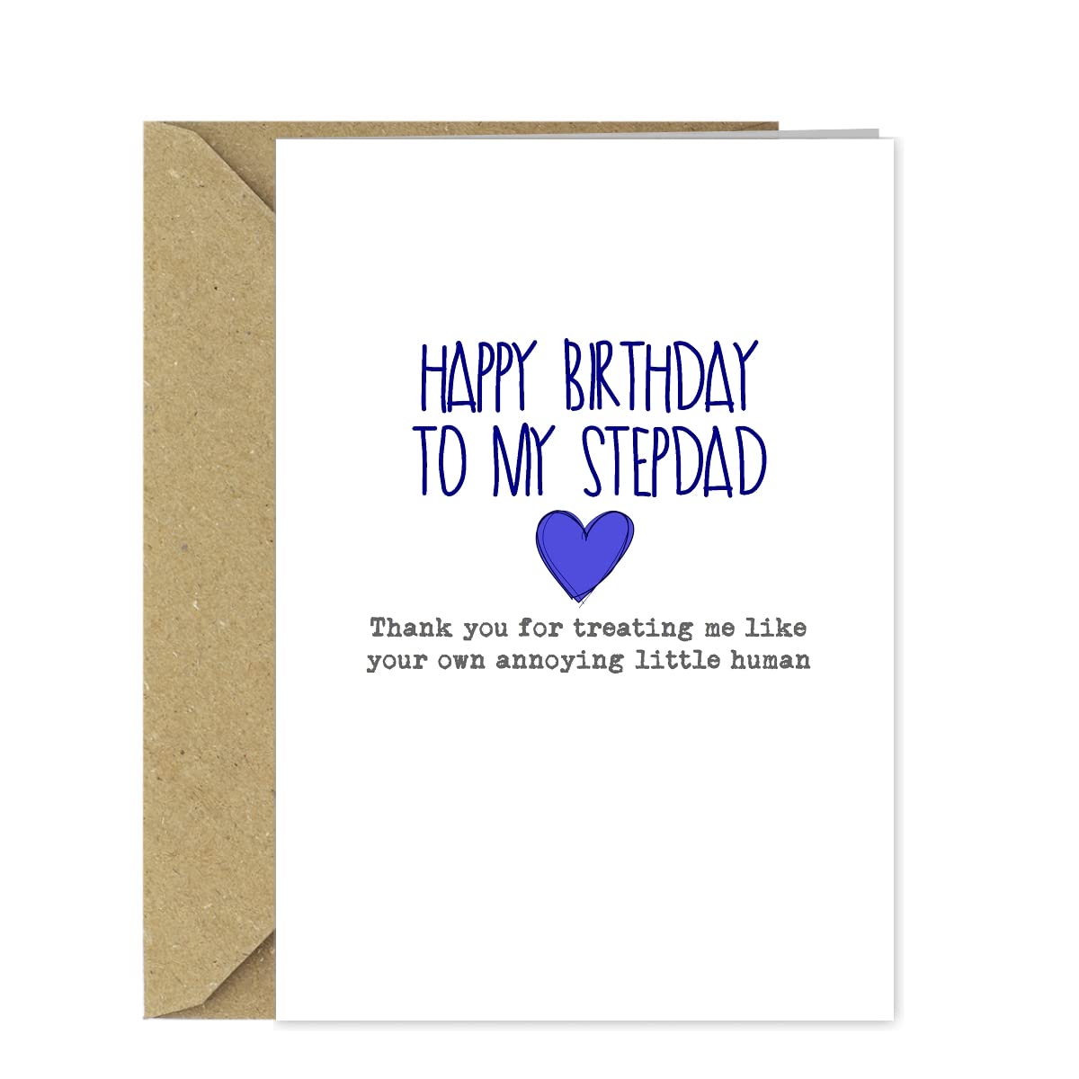 Funny Cute Birthday Card for your Step-dad - Thank You Stepdad