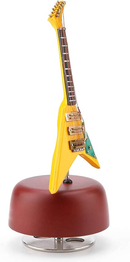 Garosa Boite A Musique Miniature Guitare Classique En Bois Boite En Plastique Metal Boite Decorative Pour Musique Instrument De Musique Creatif Jouet Ornements De Collection Mini Cadeau Decoration Bebe Puericulture Cadeaux