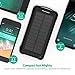 RAVPower Solar Charger 10000mAh Power Bank with LED Flashlight Shockproof Portable Battery Pack with iSmart 2.0 and Dual Input for XS/XS MAX/XR, Galaxy S9/S8 and More Mobile Phones