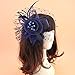 Fasker Fascinator Hat Flower Feathers Hair Clip Cocktail Tea Party Hats Mesh Net Head Accessories and Kentucky Derby Headwear for Women
