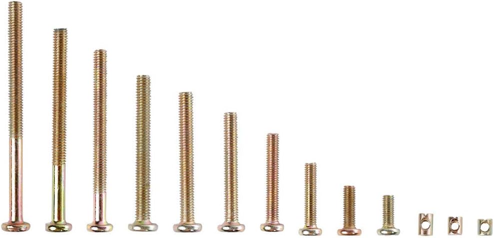 Crib Screws And Bolts Replacement Hardware Kit Baby Bed Screws 85mm 75mm 70mm 55mm 50mm 45mm 40mm 30mm 20mm 16mm M6 Replacement Bolts Barrel Nuts For Baby Toddler Bed Crib Furniture Socket