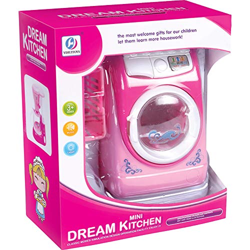 Coherny Mini Simulation Dollhouse Furniture Washing Machine Kitchen Toys Kids Children Play House Toy Washing Machine Gift for Children