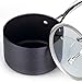 Cooks Standard 3-Quart Hard Anodized Nonstick Saucepan with Lid, Black,NC-00342