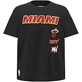 Pro Standard Big Boys NBA Miami Heat Retro Classics Short Sleeve Taping Tee Black M