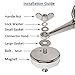 Stainless Steel Fishing Magnet/Salvage Magnet Connecting Bracket for Round Neodymium Magnet Hook with 2 Countersunk Handle Bolts (Bolt:M10)
