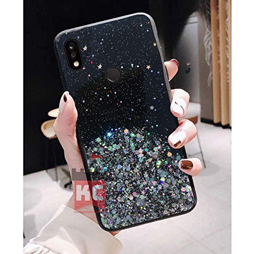 KC Starry Night Dry Sparkling Bling Shining Glitter Stars Soft Silicon Case Back Cover for Redmi Note 7 & Redmi Note 7 P