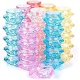 HNYYZL 40Pcs Cosmetic Containers,3 Gram Sample Empty Container Plastic Travel Pot Jar, for Eye Shadow Nails Powder Jewelry Earrings Lotion Cream Sample Make-up Storage(8 Colors, 3ML)