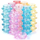 HNYYZL 40Pcs Cosmetic Containers,3 Gram (8 Colors, 3ML) | Sample Empty Container Plastic Travel Pot Jar, for Eye Shadow Nails Powder Jewelry Earrings Lotion Cream