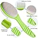 Rabbitroom 2-in-1 Natural Pumice Stone Foot Brush Callus Remover with Plastic Handle Feet File Callus Remover Pedicure Tool Exfoliating Scrubber for Dead Skin (Green)
