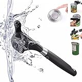 Safe Cut Can Opener-Smooth Edge Can Opener -Safety Feature Prevents Sharp Edges and Cuts Ergonomic Soft Grips Handle Food Grade Stainless Steel