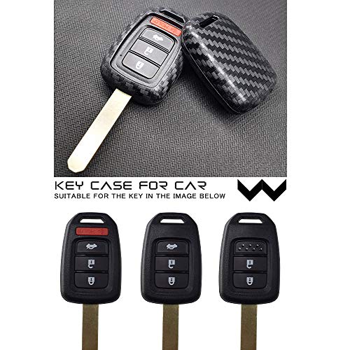 Ceyes Carbon Fiber Texture Protective Key Cover Car Smart Key Cover Car
