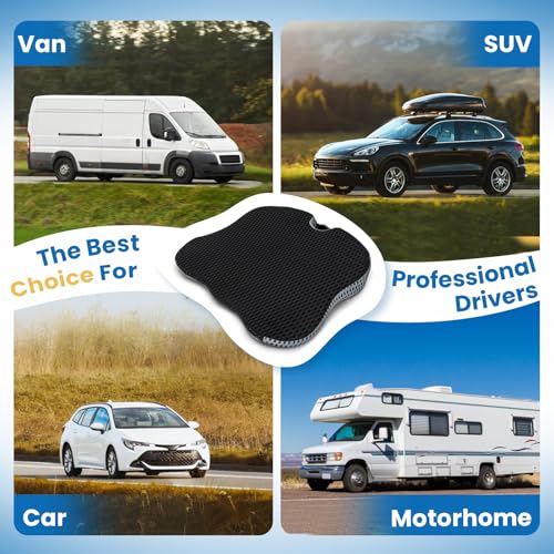Qutool Car Seat Cushion, Wedge Cushion, Seat Cushion for Car Seat Cushion, Car Seat Wedge Cushion for Driver's Seat for Memory Foam Car Seat Cover (Black)