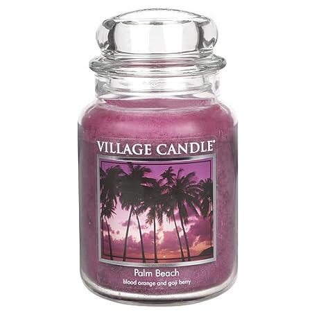 1219 g Village Candle Duftkerze im Glas Palm Beach