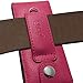 iGadgitz Pink Leather Flip Case Cover for Sony Walkman NWZ-A15 A17 8GB 16GB with Detachable Carabiner + Belt Loop + Magnetic Closure + Screen Protector