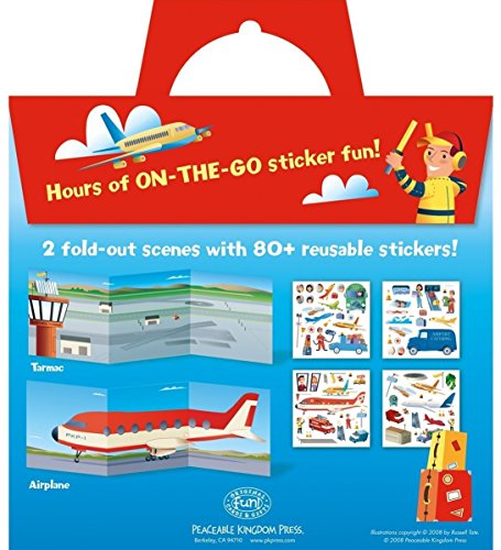 Peaceable Kingdom Sticker Fun! At the Airport Reusable Sticker Tote