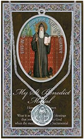 Inspire Nation Religious Pendant Medal Necklace on Chain Prayer Card Set with Coin