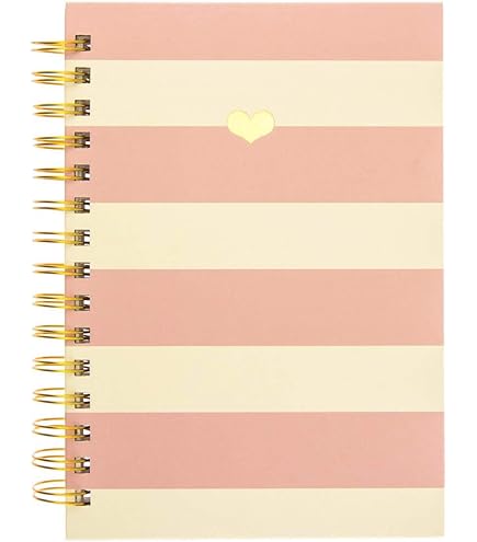 Graphique Hardbound Spiral Journal - Polka Dot Design, 160 Ruled Pages, 6.25" X 8.25", Premium Paper