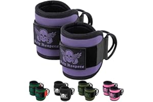 Body Reapers Gym Ankle Straps for Cable Machines Women, Adjustable Ankle Straps for Working Out, Neoprene Padded for Glute kickbacks & Lower Body Exercises, Ankle Cuffs for Men & Women Gym Accessories