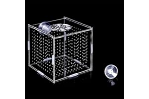 Fish Breeding Box, Clear Acrylic Fish Isolation Box Suspended Breeder Box for Fish Tank with Suction Cups, Aquarium Acclimati