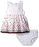 Nautica Baby Girls' Border Sail Print Dress, Sail White, 12 Months