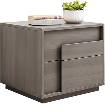 Amazon Com Bedside Table Tea Table Side Table Bedroom Drawer Sofa Side Coffee Table Two Drawers Kitchen Storage Cabinet Bearing Weight 250kg Night Table Color Gray Size 545045cm Furniture Decor