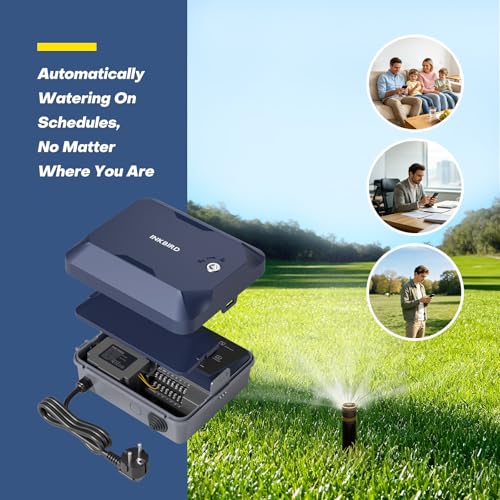 Inkbird IICO-800 8 Zone WiFi Irrigation Control Unit with Protective Cover, 16 Irrigation Programs, Rain Jump, Water Calculation, Manual Irrigation, Control Unit for Garden