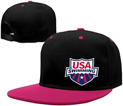 Adult Cotton AdjustableUSA Swimming Contract Color Snapback Hats &amp; Caps Street Dance Pink