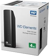 WD 4TB Elements External Hard Drive USB 3.0 Desktop Storage Black view 5