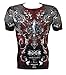 Konflic NWT Men's Rock Star Graphic MMA Muscle T-Shirt, Black, L