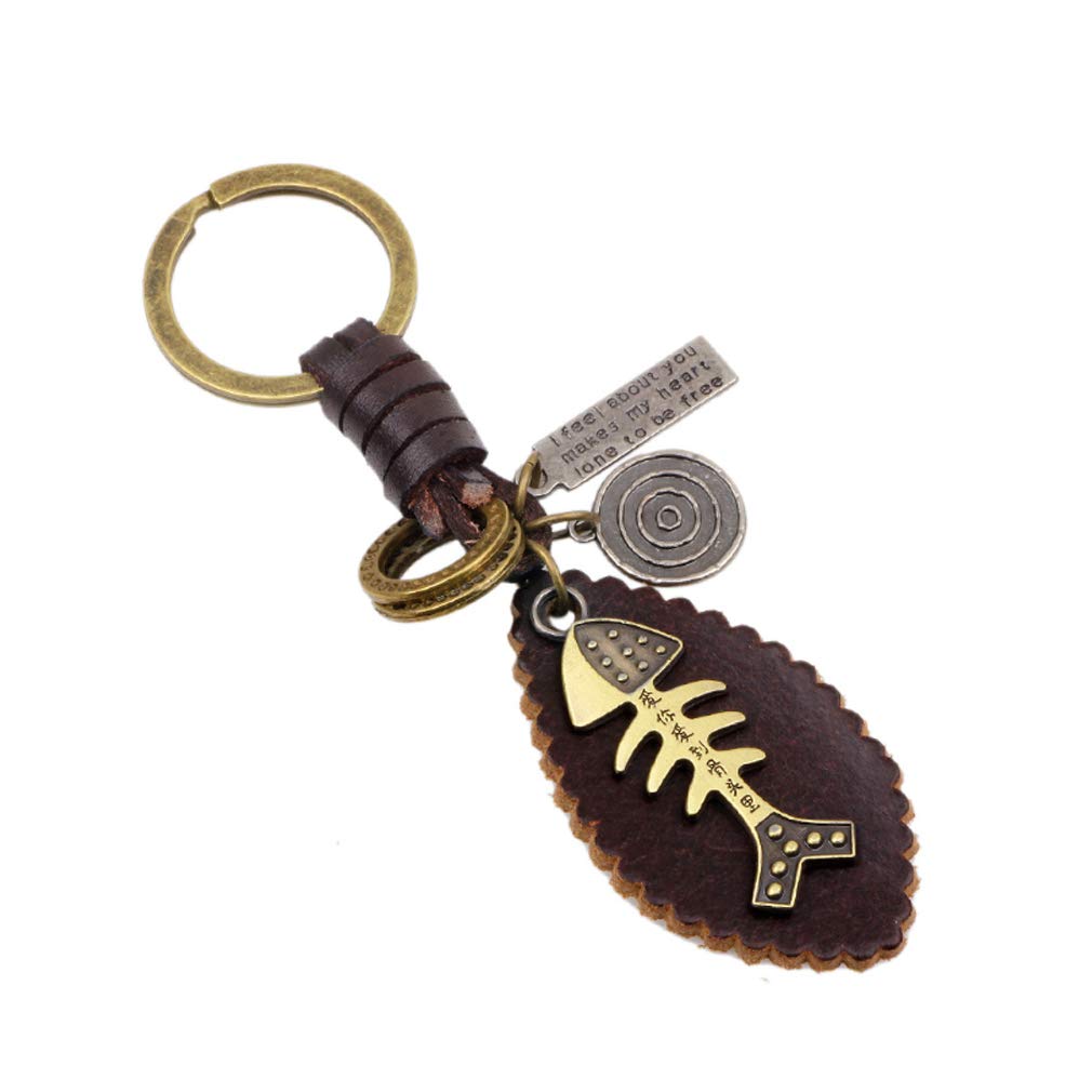 LKMY Father?s Day Gift Keyring Key Ring Personalized Jewelry Set - Keychain with Pet Animalia Alloy/Leather Present for Son Children Family Women