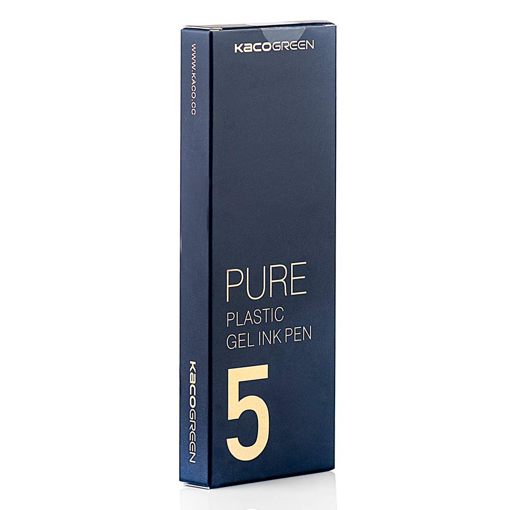 KACO Soft Touch Retractable Gel Pen Writing Pen Set 0.5mm Fine Tip (Retro Colours Pack of 5 Coloured Ink)