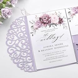 Wedding Invitations with Envelopes and RSVP Cards