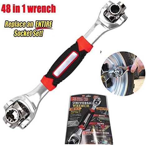 Tiger Wrench 48 Tools In One Socket Works with Spline Bolts 360 Degree Universial Wrench Furniture Car Repair Hand Tools