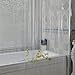 UFRIDAY Shower Curtain Liner, Semi Transparent Shower Curtain for Bathroom, Weightd Bottom with Magnets, Stall Size 36 x 72 inch