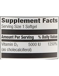 Amazon Elements Vitamina D3, 180 cápsulas blandas, 6 meses de suministro, Amazon...