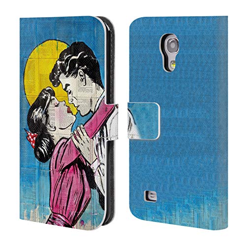 Official LouiJoverArt Love Moon Pop Art Leather Book Wallet Case Cover for Samsung Galaxy S4 Mini I9190
