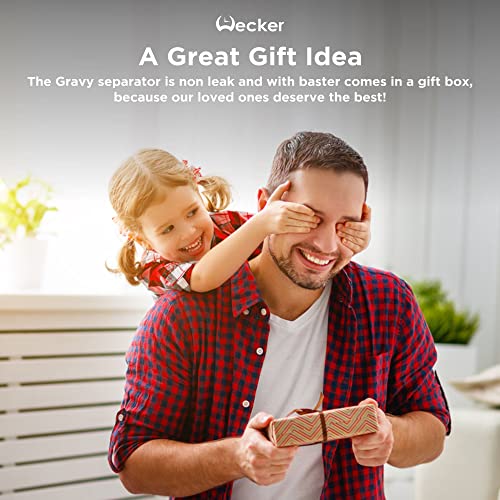 Wecker Fat Separator with Bottom Release Gravy Separator Jug