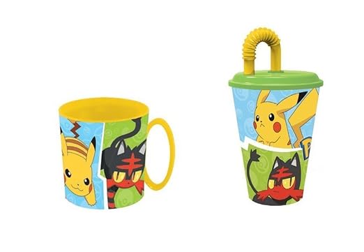 pokemon,Taza apta para microondas y vaso.: Amazon.es: Hogar